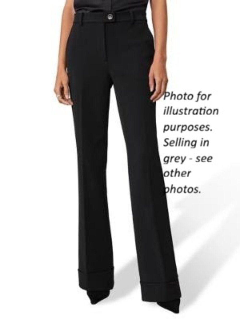 Ann Taylor The Cuffed Tab Waist Trouser | Size 2 | Grey houndstooth | NWT